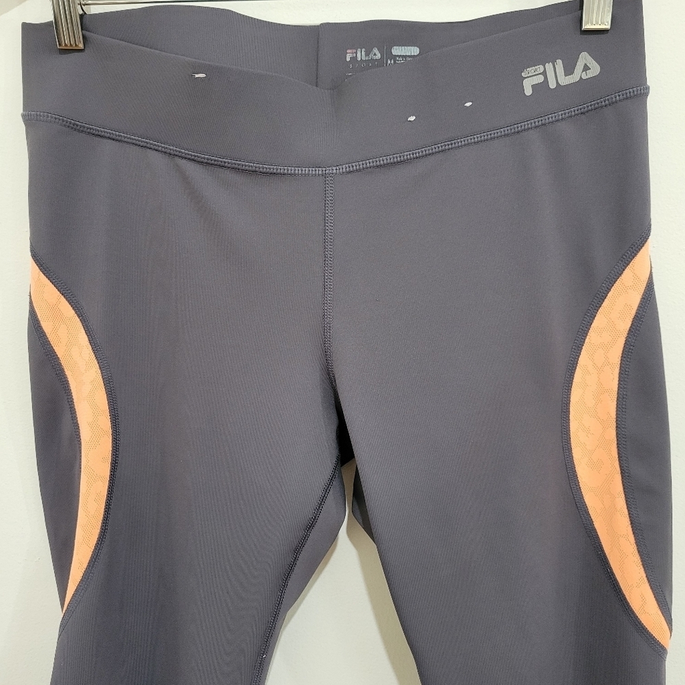 FILA Large Gray and orange performance leggings size M